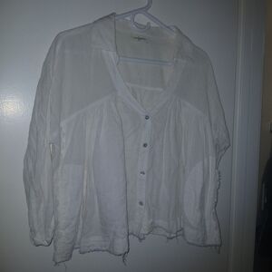 White Button-Up Blouse